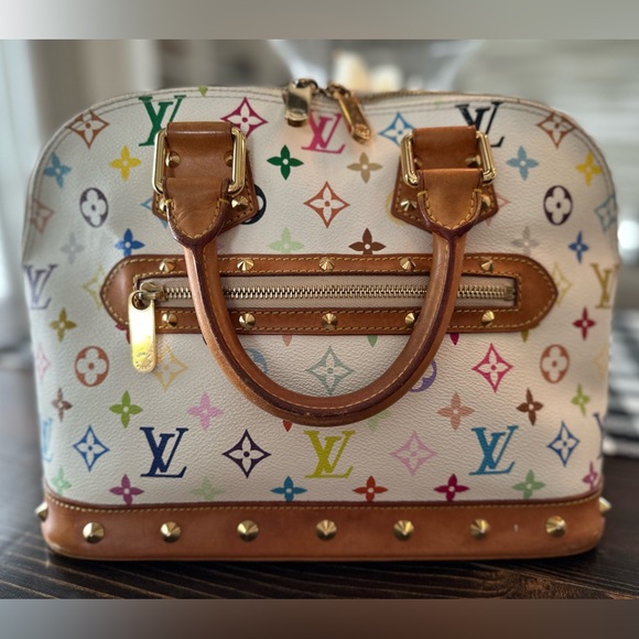 Louis Vuitton Takashi Murakami White Monogram Multicolore Alma - Picture 3 of 17